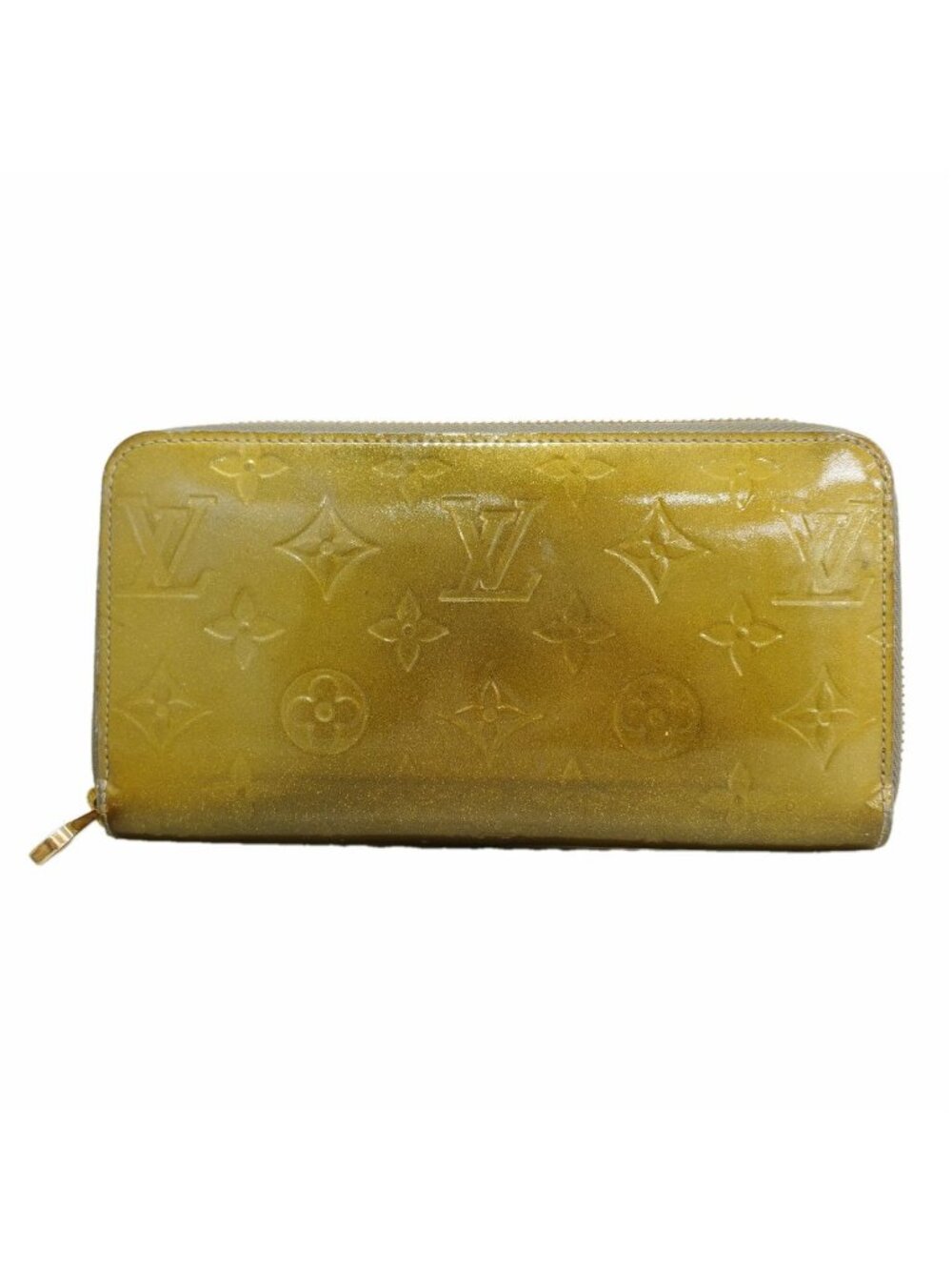 Louis Vuitton Wallet Vernis Zippy Vert Blanc